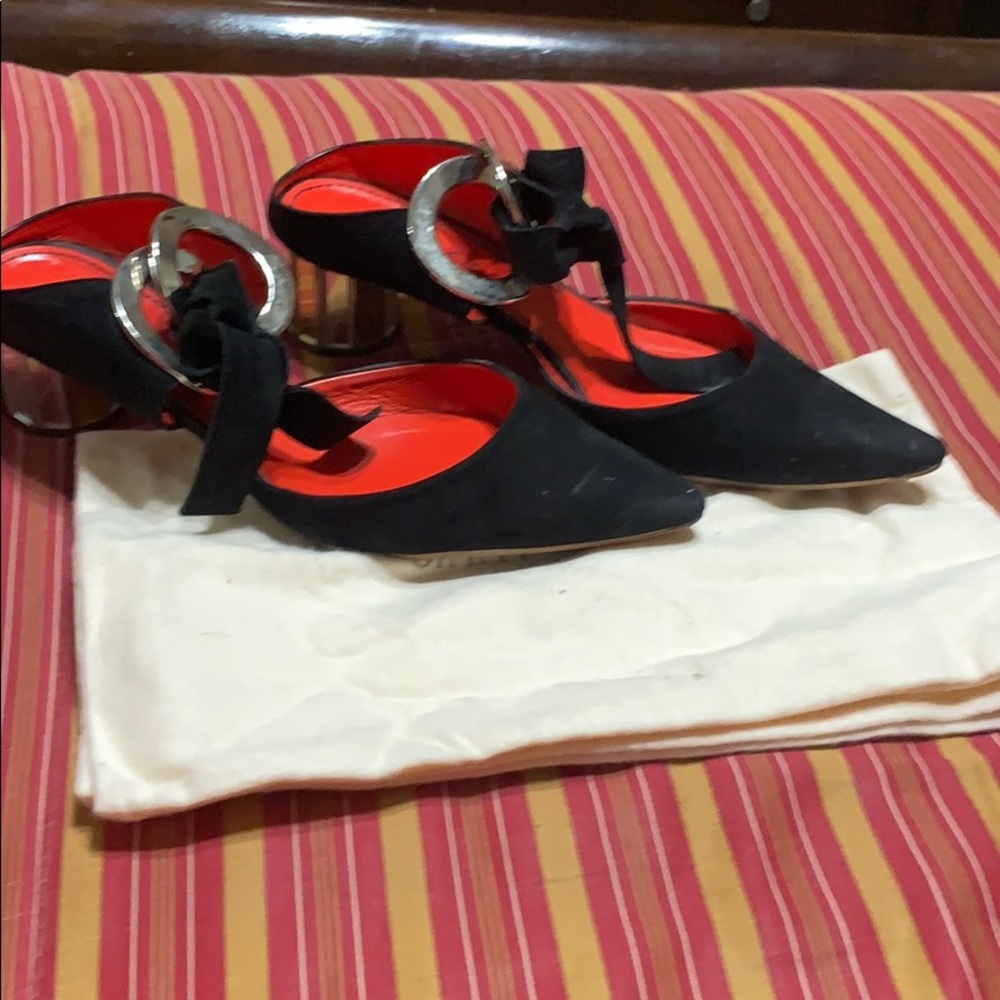 Black Suede Mule Proenza Schouler